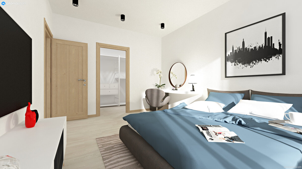 ЖК "Преображенский" мастер-спальня с гардеробной 