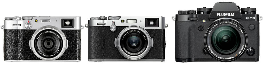 Fujifilm X100V, Fujifilm X100F и Fujifilm X-T3