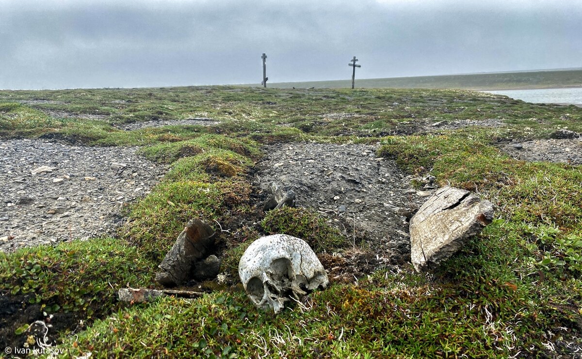 Югорский шар. Село Хабарово Югорский шар. Югорский полуостров. Кладбище в тундре. Полуостров Югорский шар.