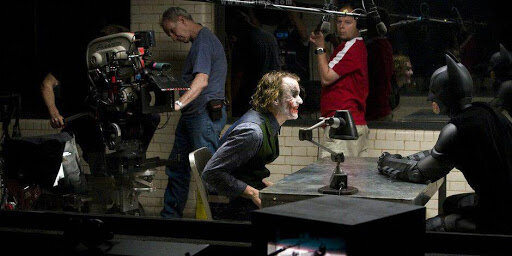 Съемочный процесс фильма К.Нолана "Тёмный Рыцарь". Источник: Яндекс.Картинки