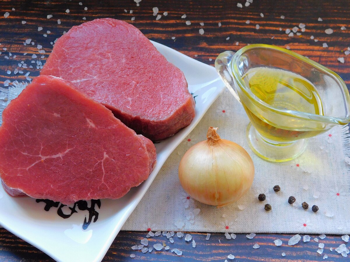ингредиенты для приготовления бифштекса 