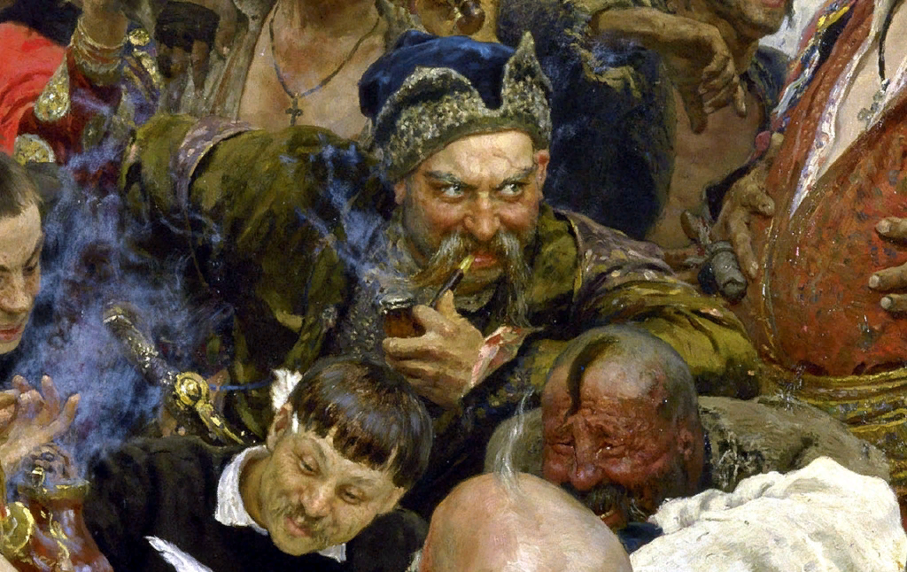 А вот это у Репина - атаман Иван Сирко 