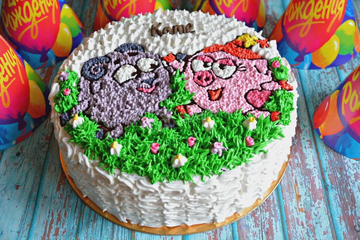Торт на день рождения, пошаговый рецепт на ккал, фото, ингредиенты - Танюшик Ф