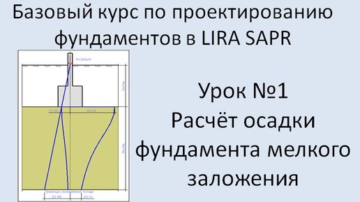 Фундаменты в Lira Sapr Урок 1 Фундамент мелкого заложения