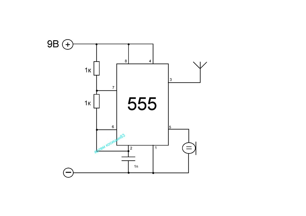 Ne 555 микросхема схема подключения