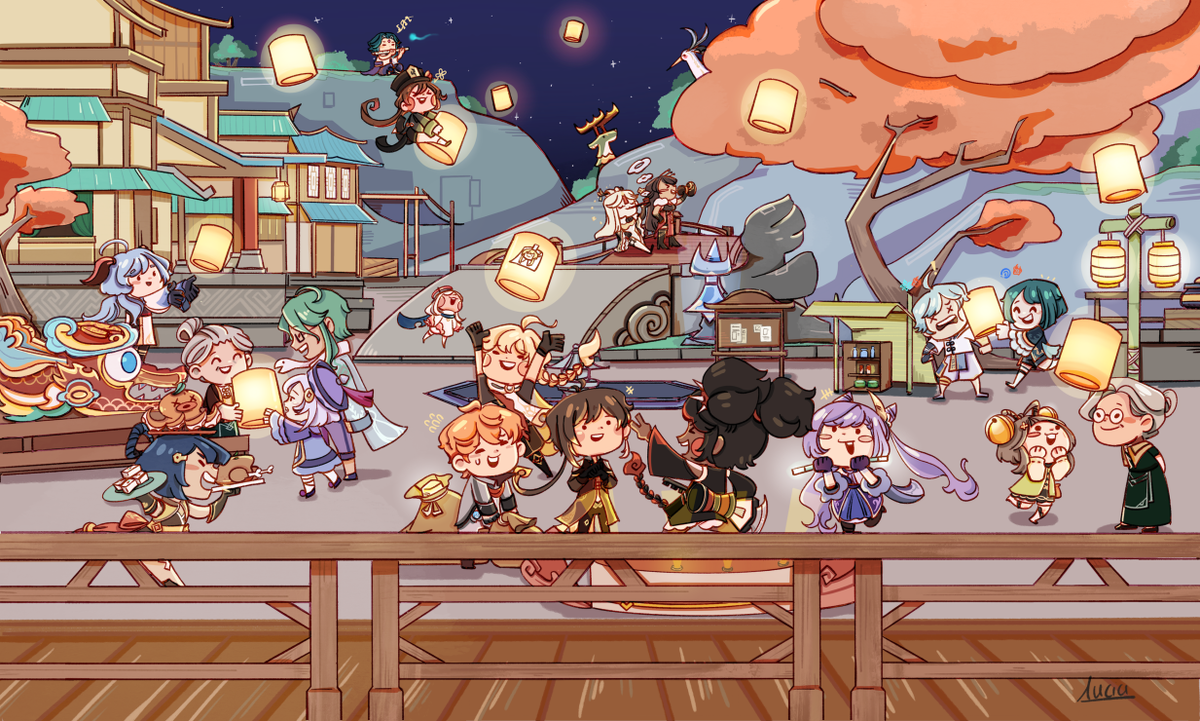 A festive period in Liyue  
Автор: Lnuascia