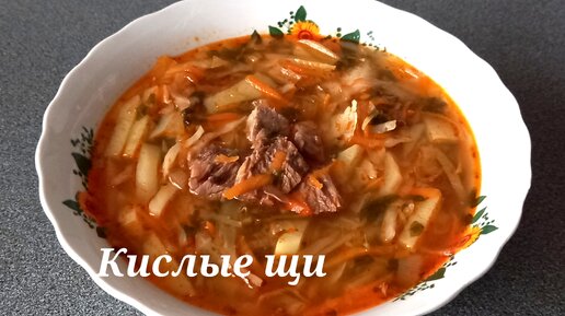 Кислые щи. Как варить щи из квашеной капусты.