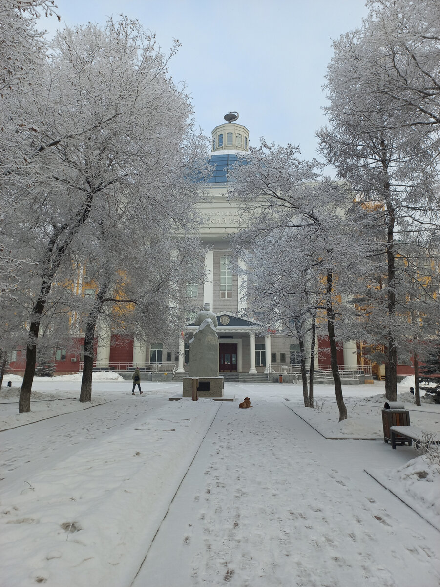 Сквер с перспективой на здание вуза