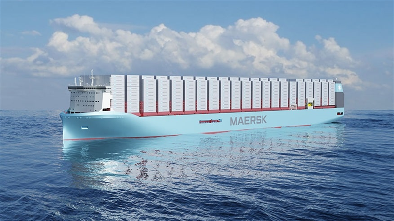 Метаноловый контейнеровоз. Иллюстрация с сайта Maersk