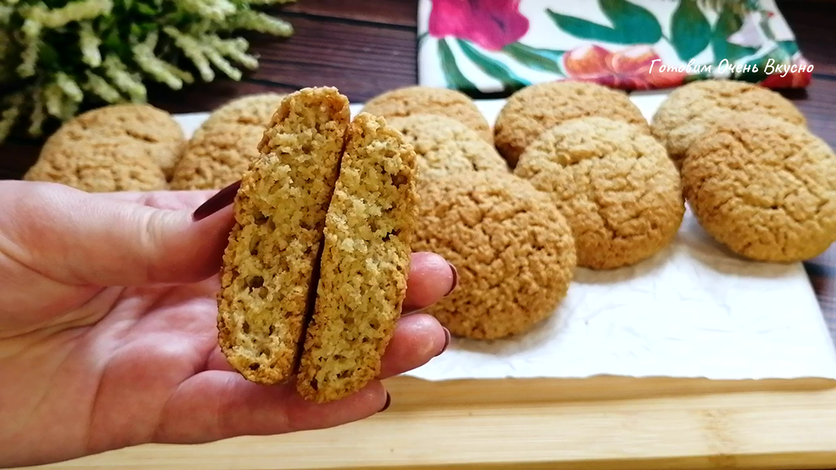 Овсяное печенье с кунжутом и имбирем