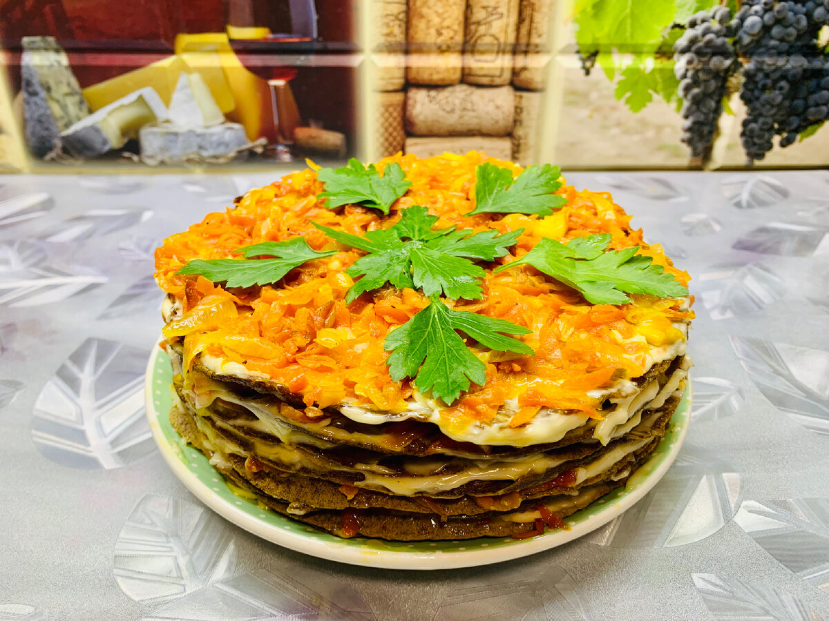 Печёночный торт из куриной печени