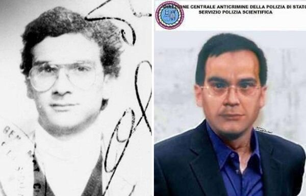 Слева — фото Денаро на его водительском удостоверении, справа — фоторобот Денаро, "состаренного" на 20 лет. Фото © Wikipedia / Italian Police, © ТАСС / AP / Alessandro Fucarini