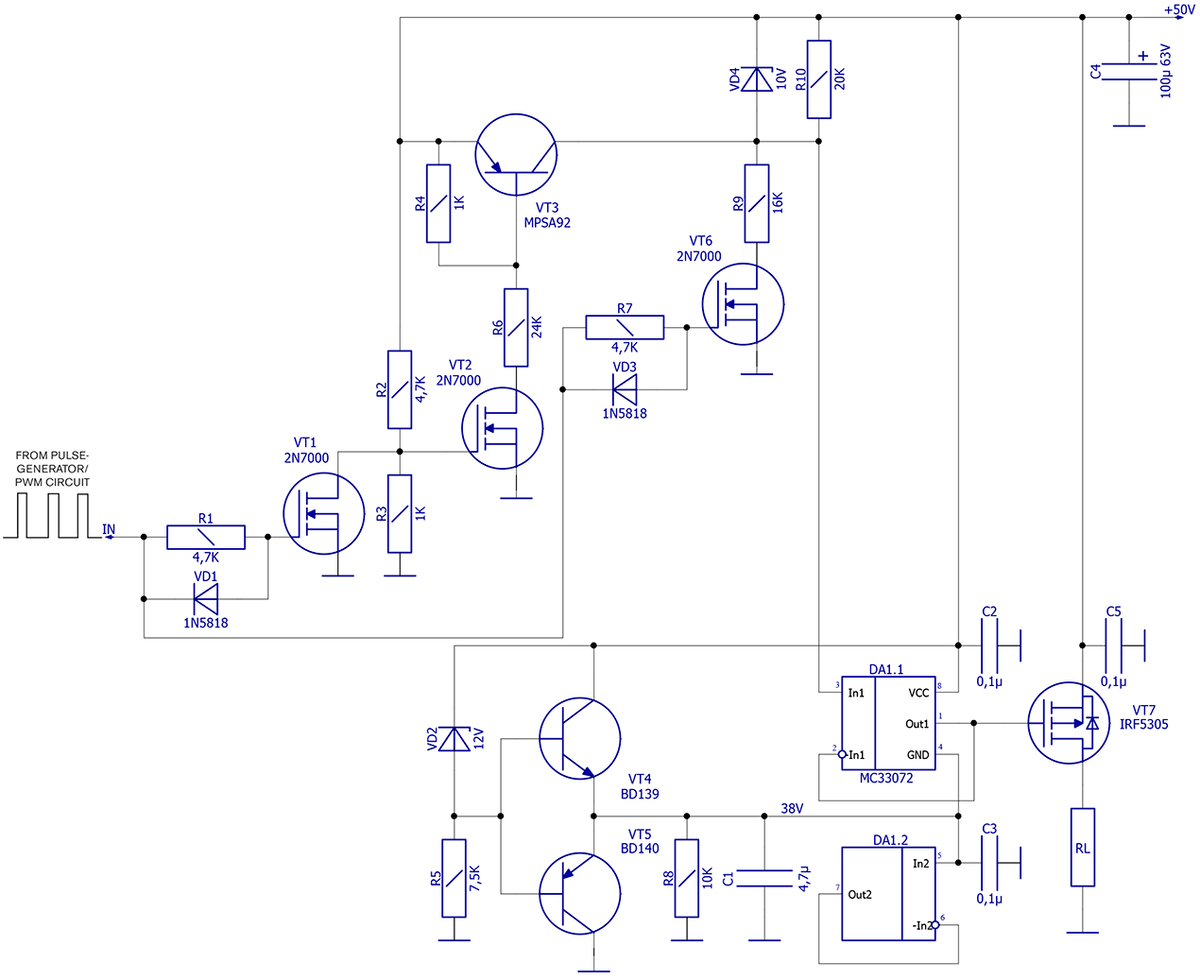 Драйвер mosfet схема