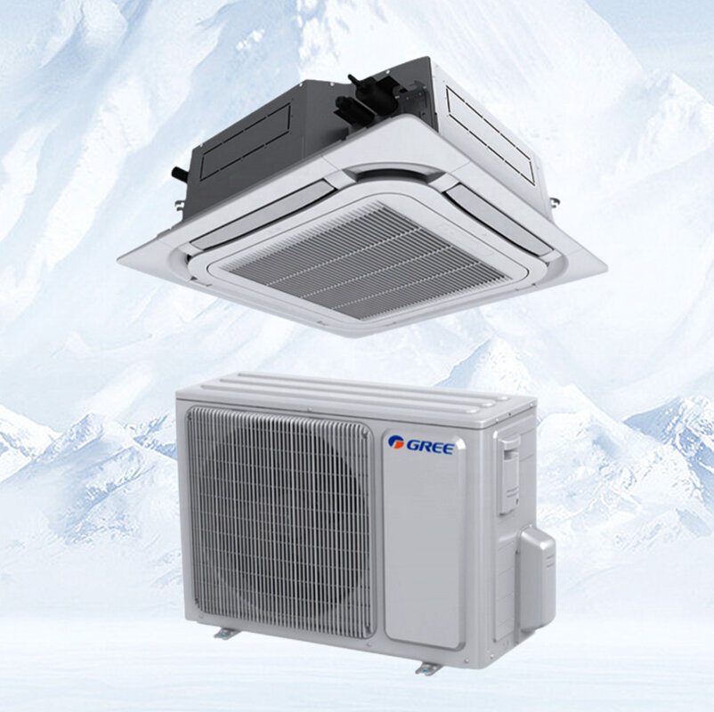 Наружный и внутренний блок кассетной сплит-системы