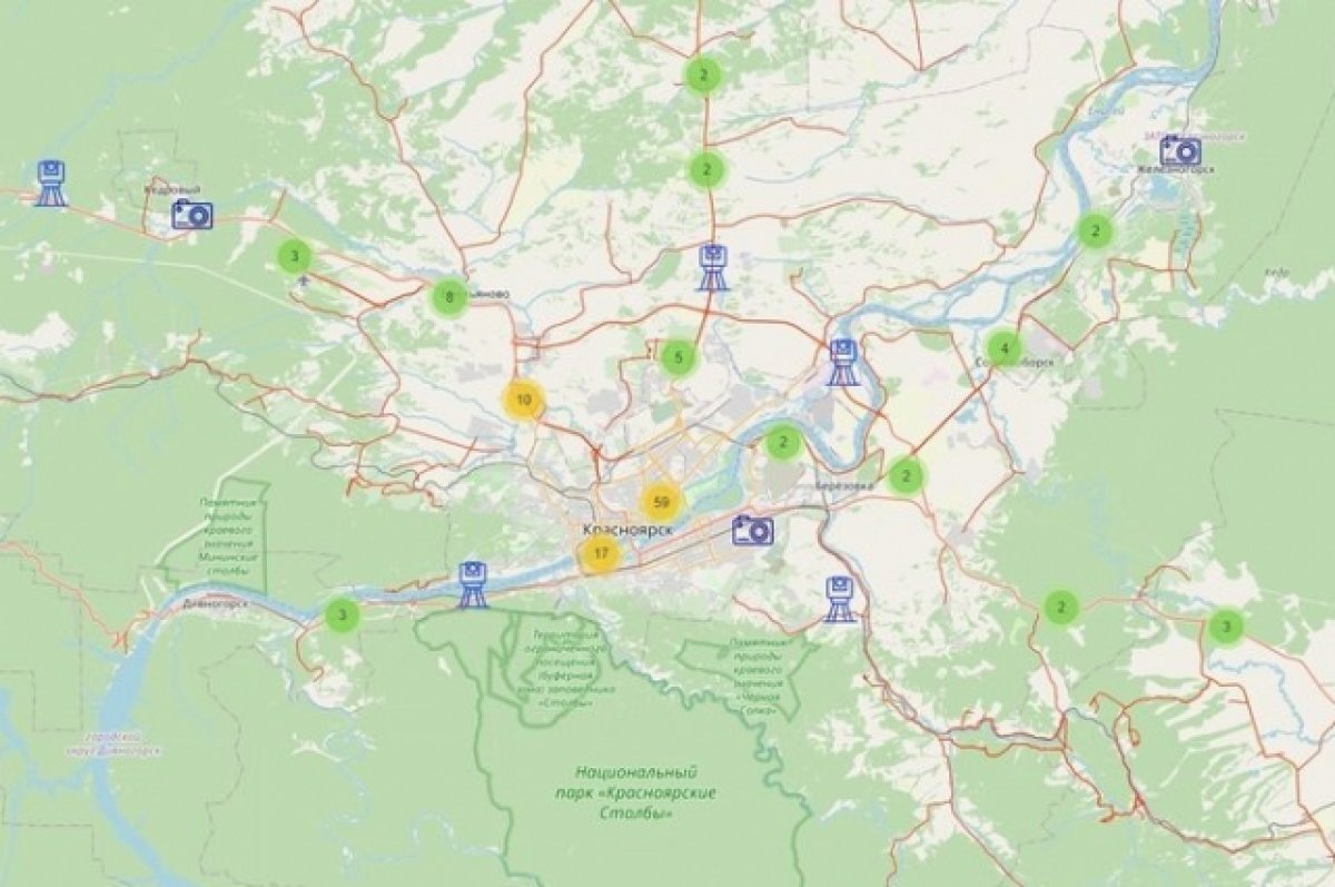    На трассах работает 162 стационарных камеры.