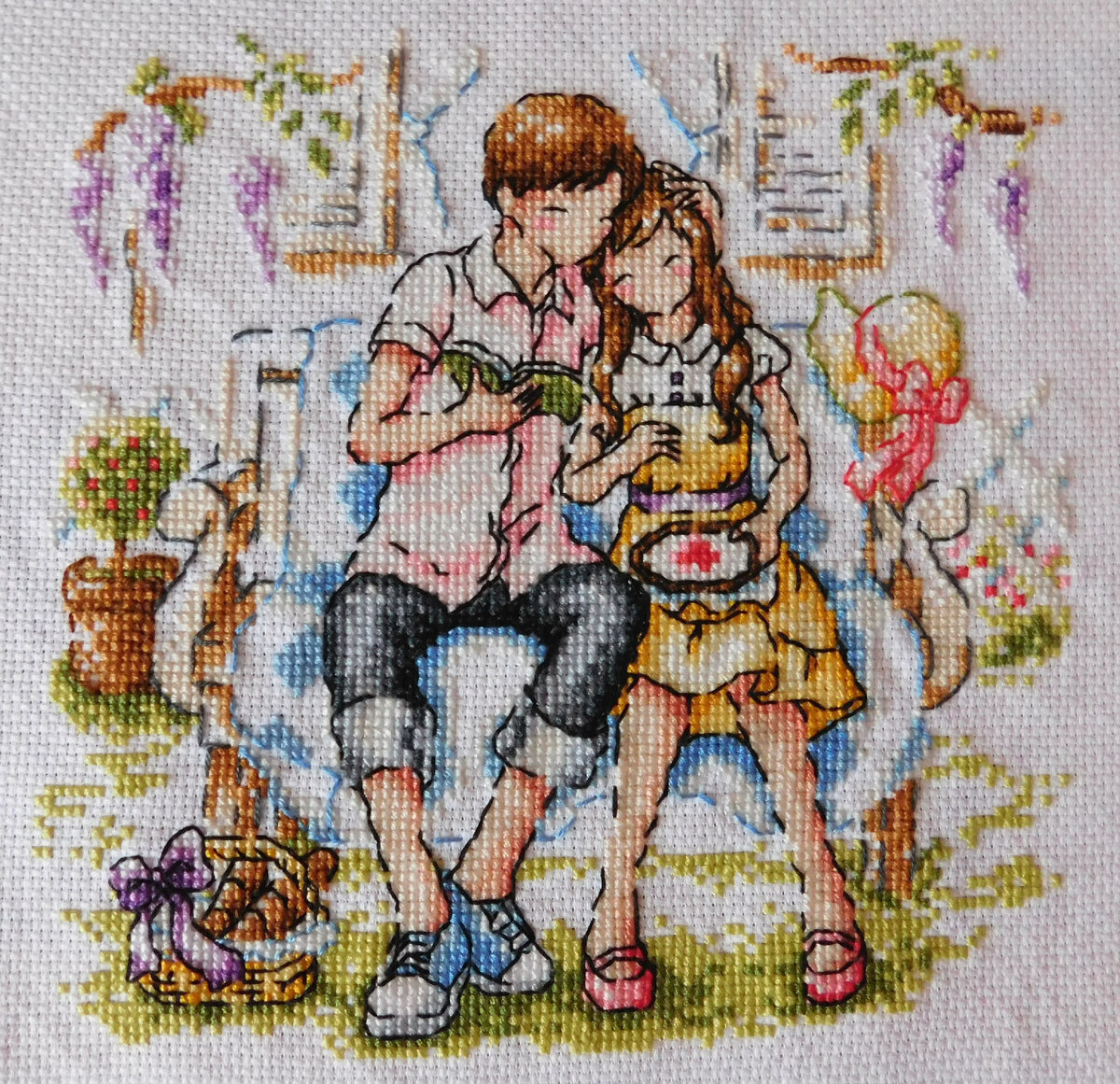 14 канва. Вышивался быстро и с удовольствием. 