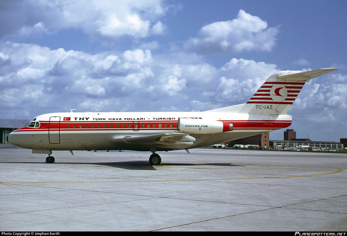 Fokker F28 авиакомпании Turkish Airlines