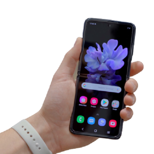 Samsung Galaxy Z flip в открытом состоянии