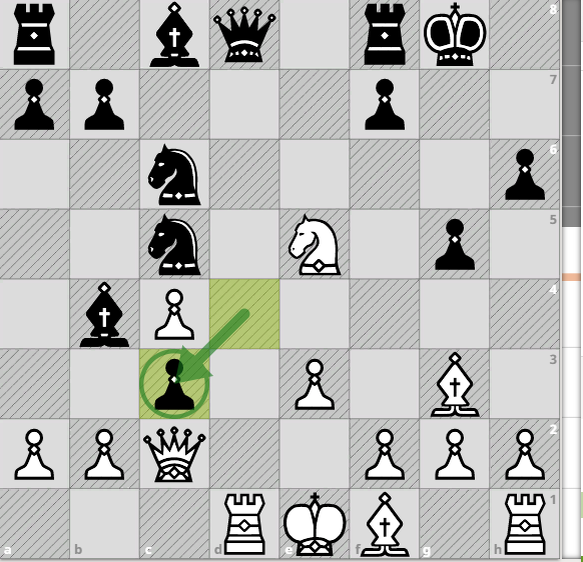 Лижэнь берет коня, отдавая ферзя, будто-бы себе в убыток