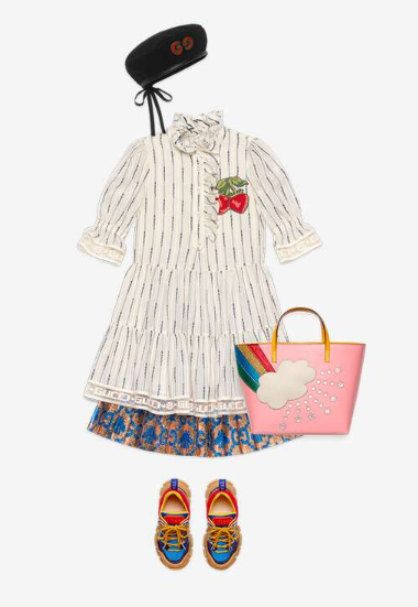 Пример собранного образа для девочки Gucci 2020