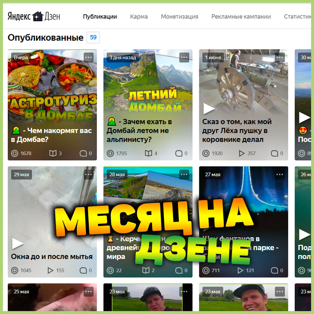 Месяц работы на Дзене