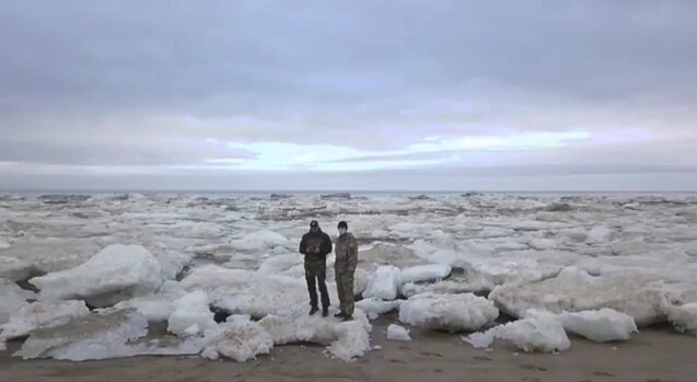 Южно Сахалинск Охотское море зима