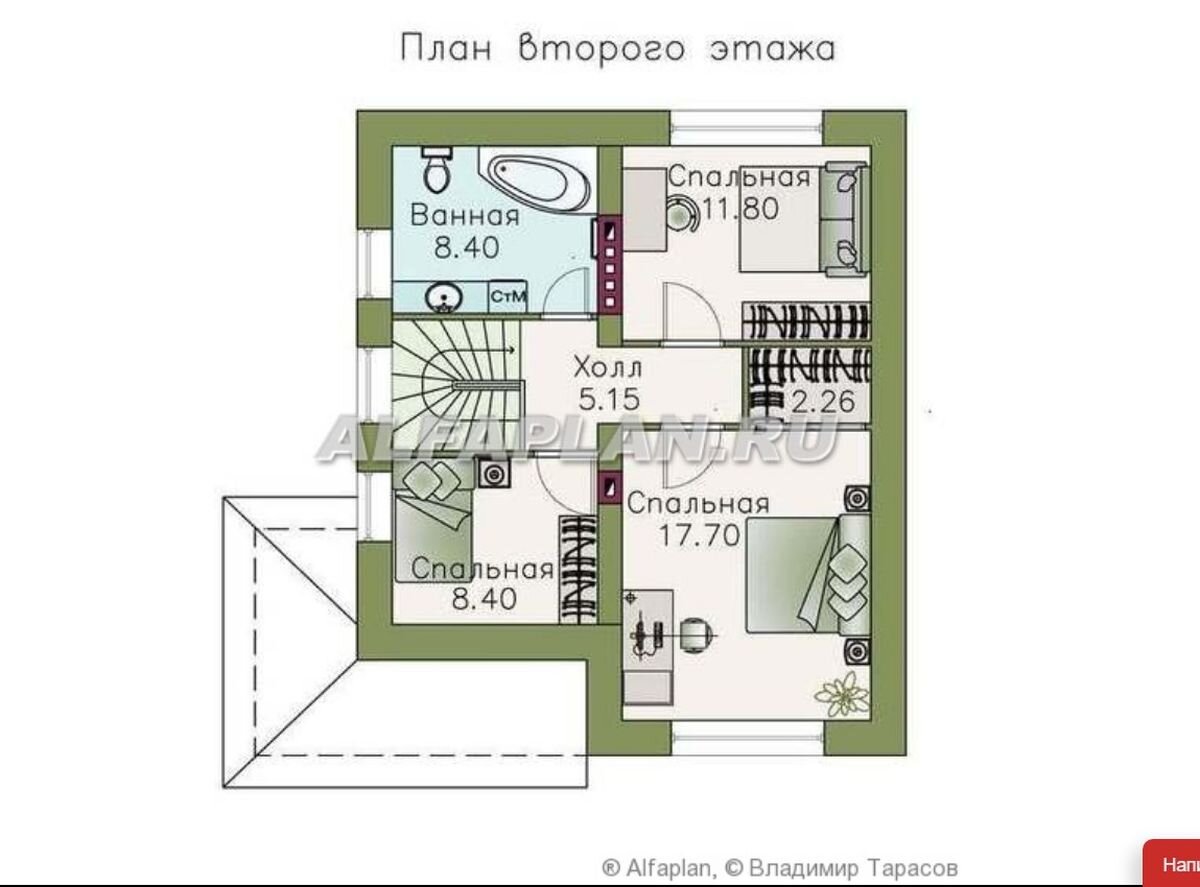 Стильный проект мансардного дома 903A 