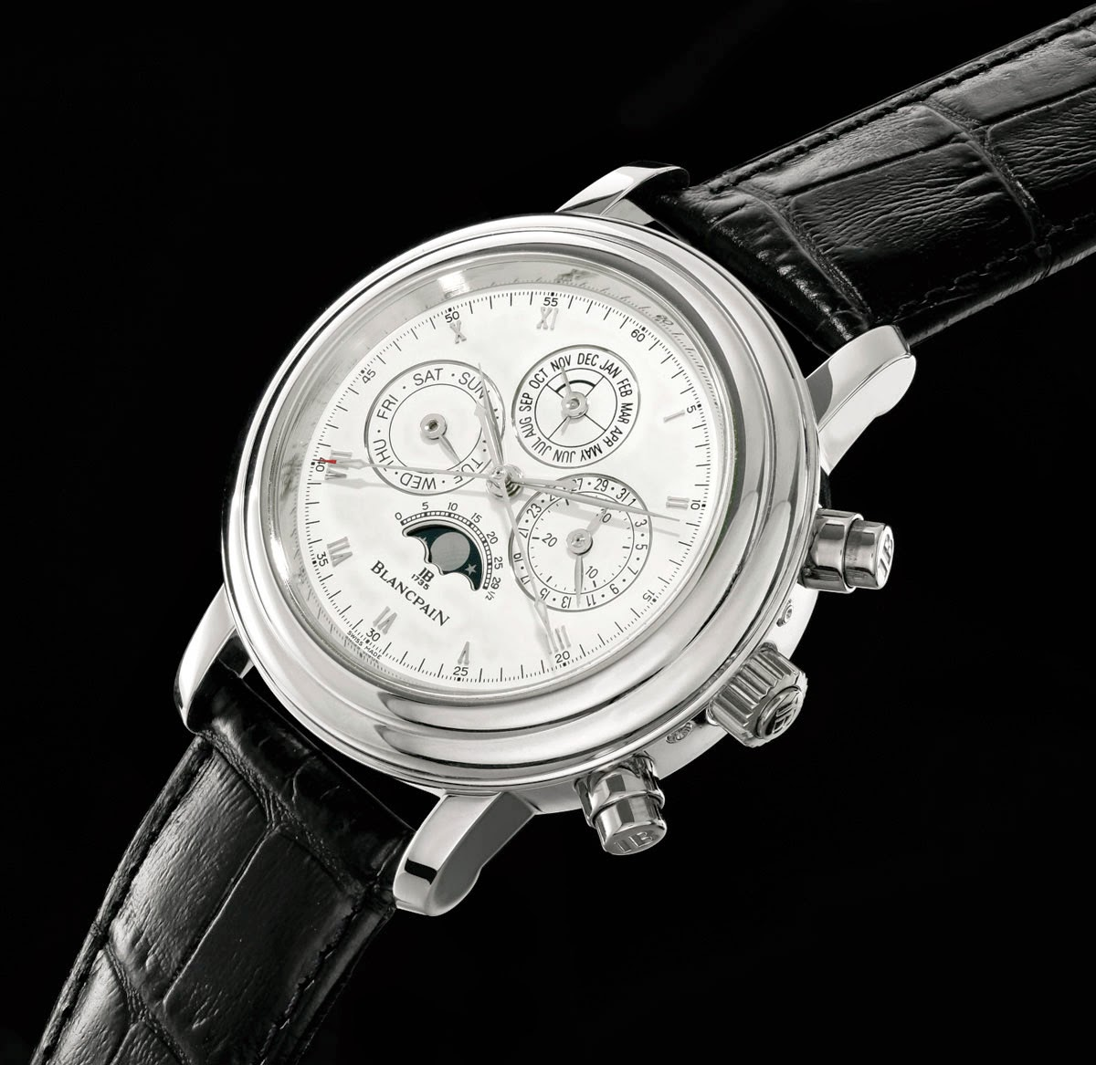 Хронограф от Blancpain для стильных мужчин. Дизайн данной модели определяет статус своего обладателя и часы становятся неотъемлемой составляющей образа современного человека. Эти часы являются эксклюзивным аксессуаром для мужчин, которые хотят подчеркнуть свою целеустремленность и активную жизненную позицию. 