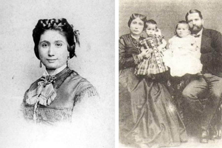 Эмили Рюте (принцесса Сальме)  с мужем и детьми