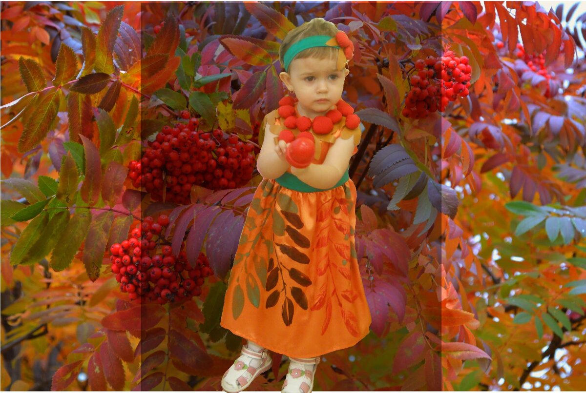 Детский карнавальный костюм "Рябинка". автор Маргарита Смирнова.