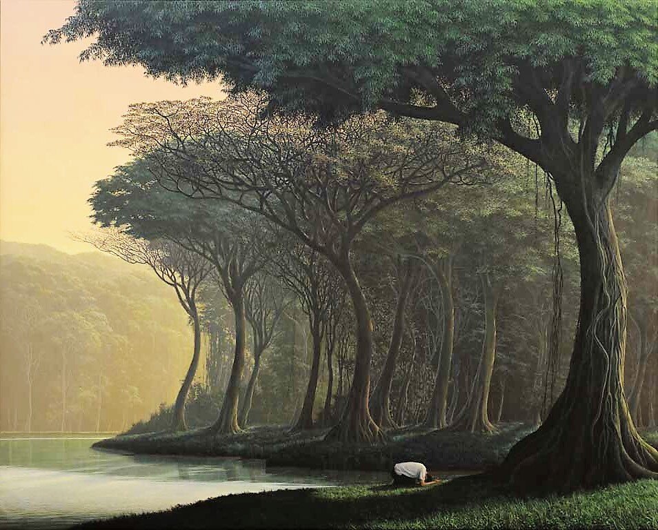 «Влюбленность», 2005, акрил на льне