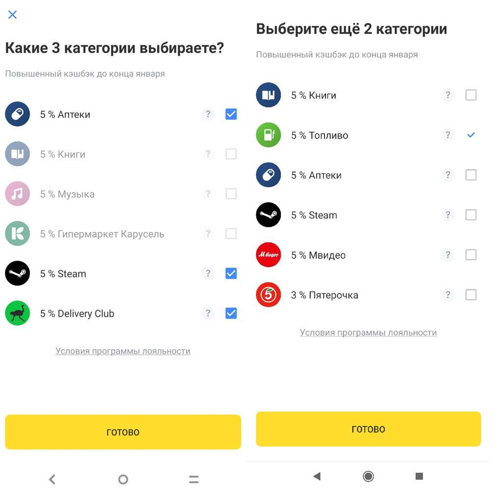 Аптеки, Пятерочка, топливо)