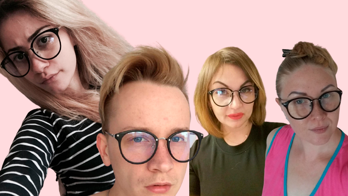 Это одни и те же очки на реальных покупателях. Фото я взяла из отзывов на joom.com