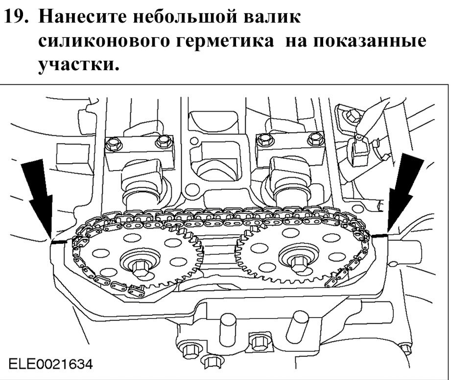 Места нанесения герметика