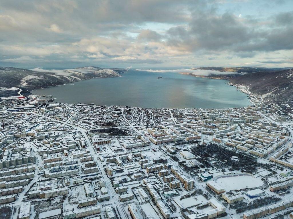 Панорама зимнего Магадана. Фото взято из открытых источников.