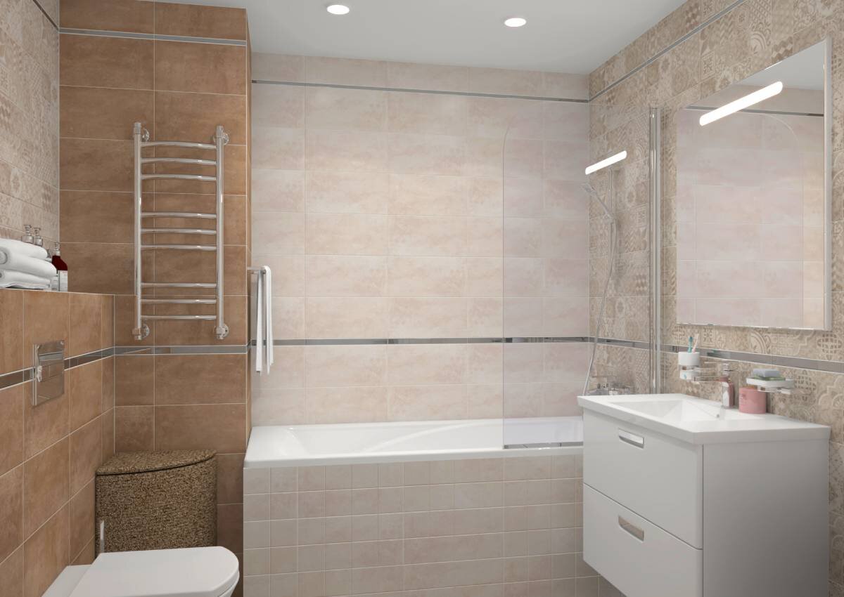 Коллекция Bastion беж. Бордюры: металл. Источник фото https://laparet.ru/