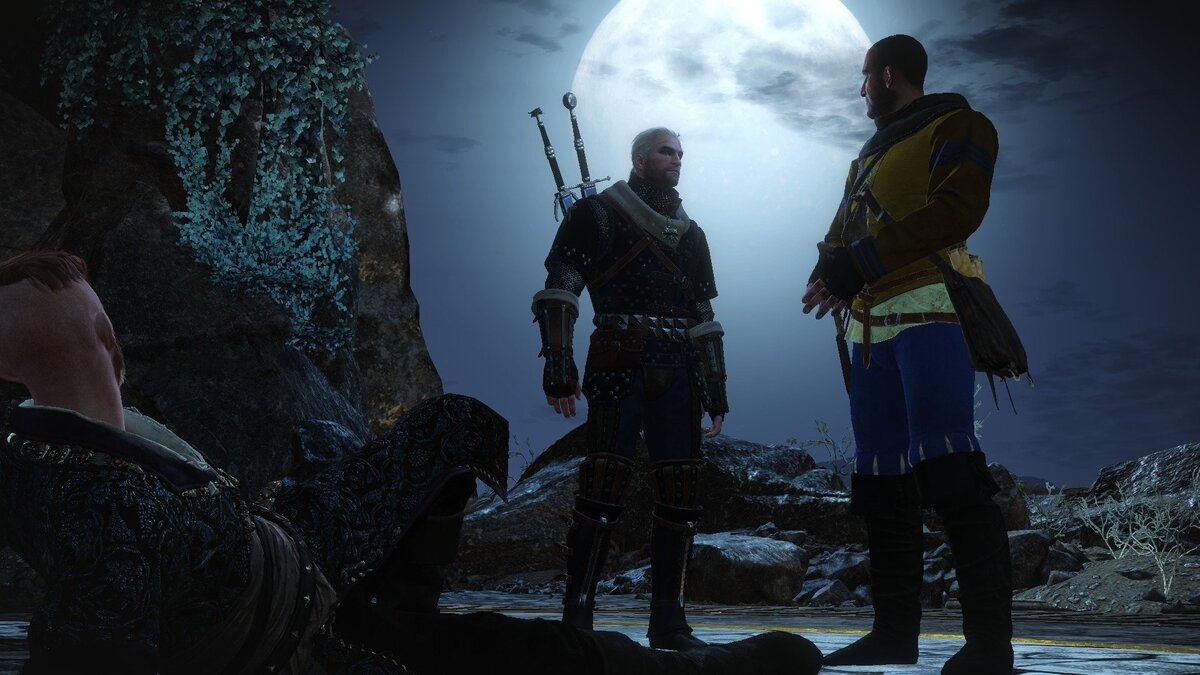 Геральт спасает "чудовище" Ольгерда от другого чудовища