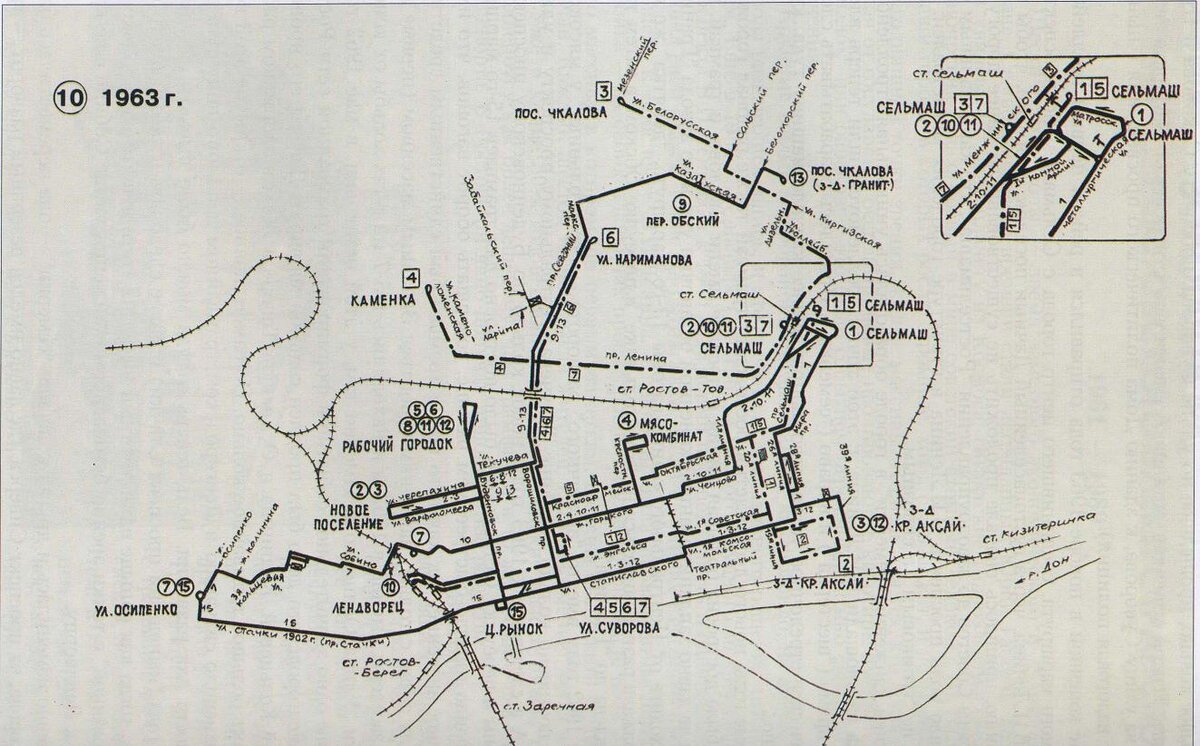 Схема трамвайных маршрутов ростова на дону