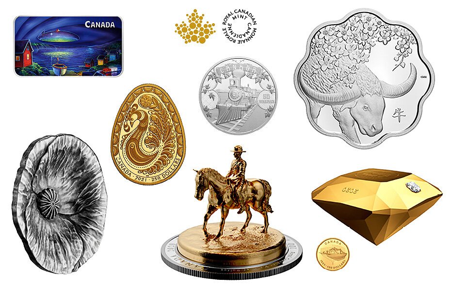 Размеры и формы канадских монет / фото © Золотой Запас