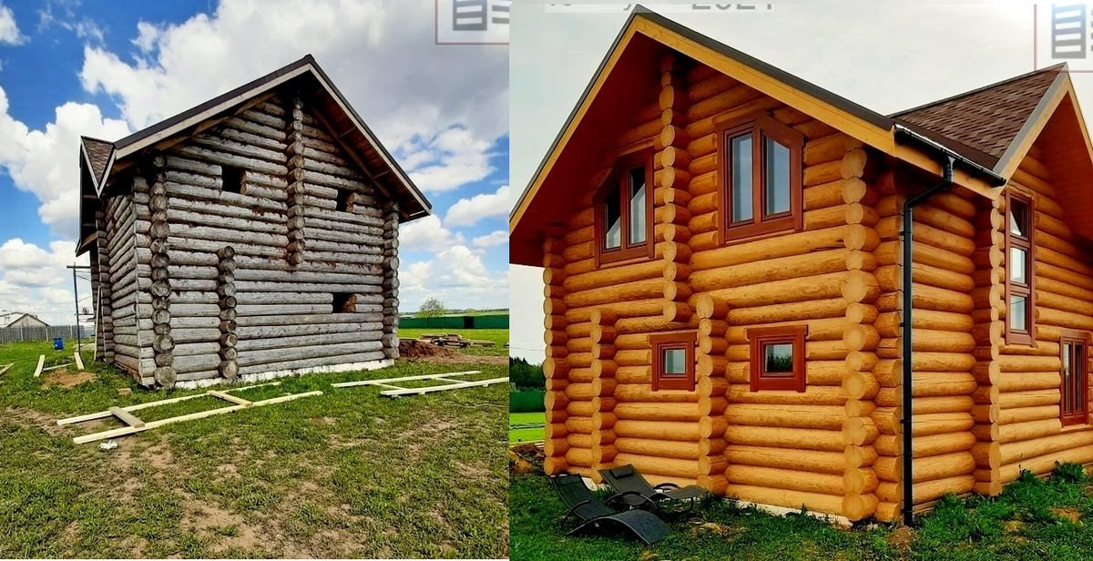 шлифовка и покраска дома. источник фото: zen.yandex.ru/rostern