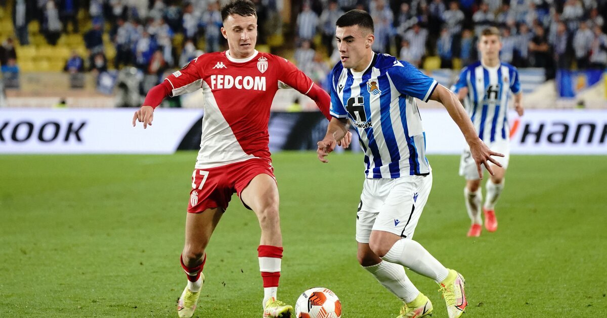 Кадр с матча Монако - Реал Сосьедад