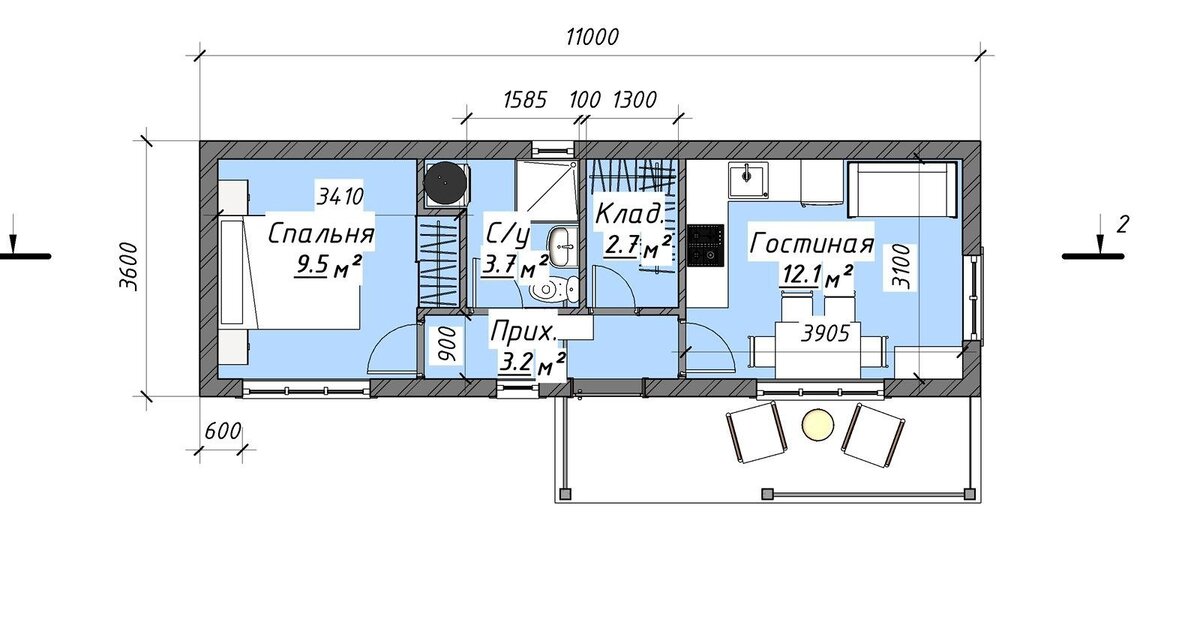 Планировка мини-домика2 