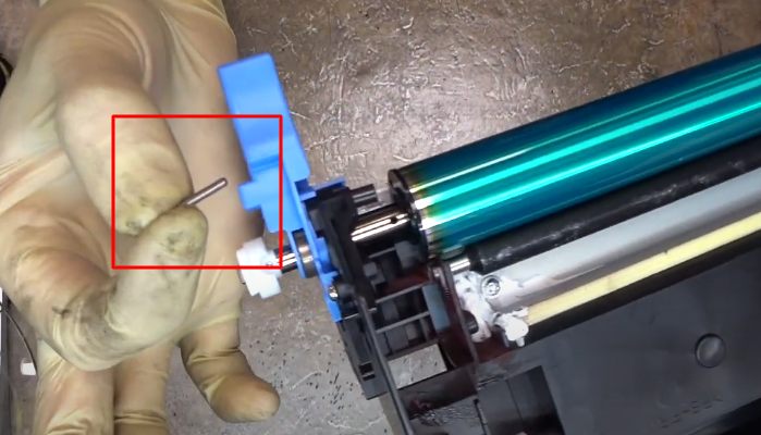 Фото 82. Устанавливаем бушинг вала проявки