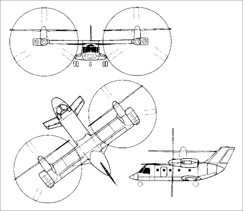 Конвертопланы Ми-30. Проекции. Фото: Public domain
