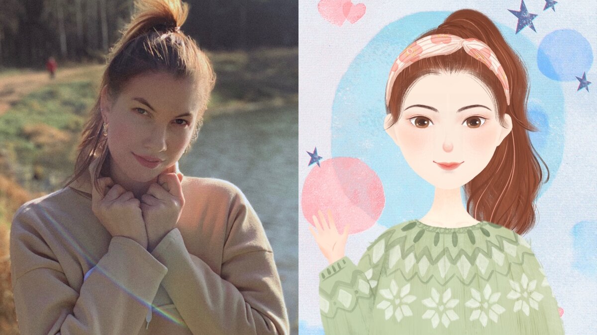 Фото, которое я загрузила в приложение и результат