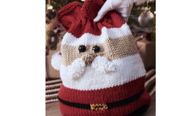 Мешочек- Дед Мороз, такой красивый и аккуратный. Так и хочется набить мандаринами с конфетами.