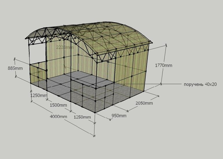 Беседка для дачи своими руками чертежи и размеры схемы из профтрубы и поликарбоната