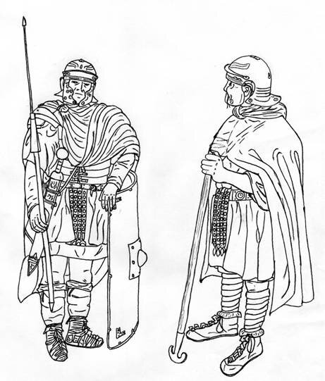 Пример римской униформы для холодного климата, legvmac.ru 
