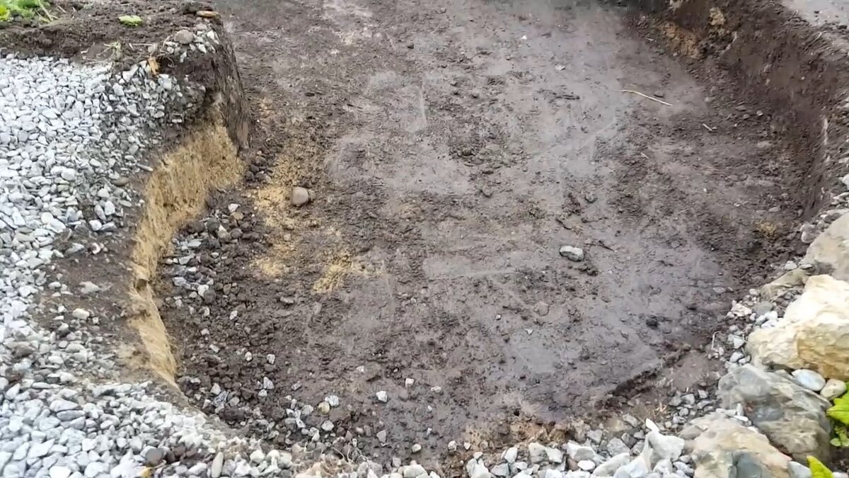 Делаем садовый прудик.