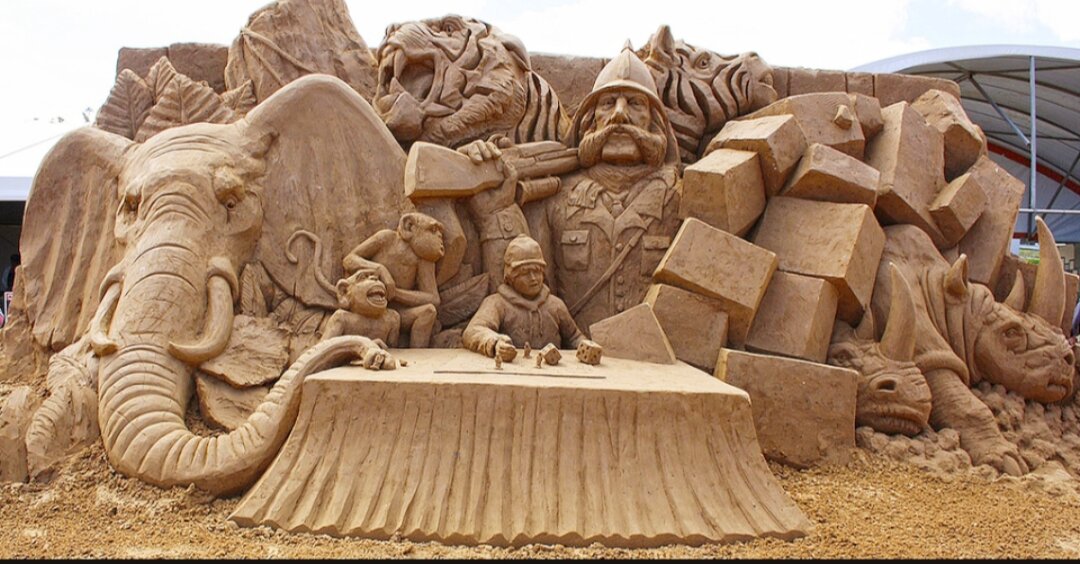 Скульптуры из песка в Коломенском
